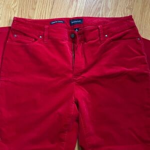 Luxurious Charter Club Red Velvet Straight Leg Pants/Jeans